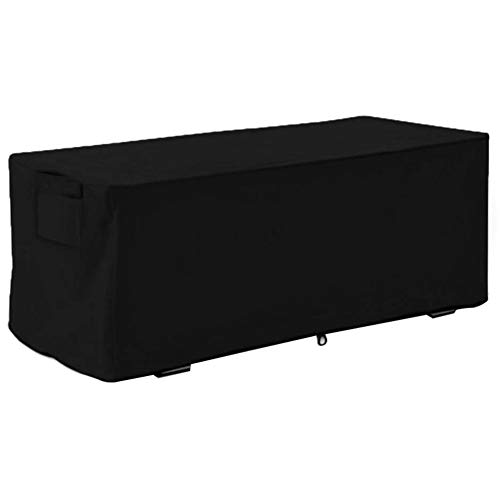 Aiggend Deckbox-Abdeckung, wasserdichte Deckbox-Abdeckung, Oxford-Stoff, Garten-Aufbewahrungsbox-Abdeckung für den Hausgarten, 123 x 62 x 55 cm (schwarz) von Aiggend