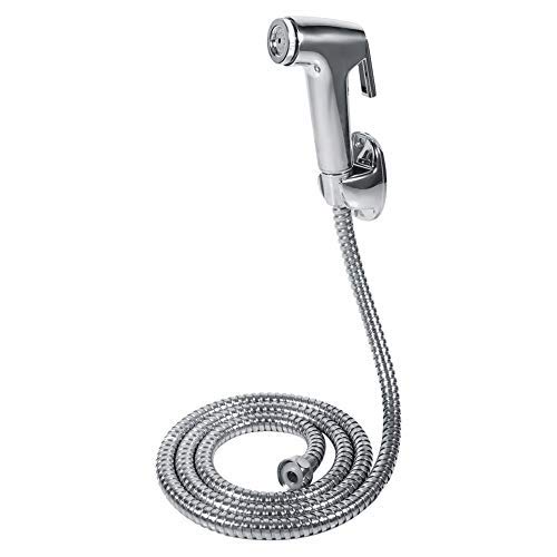 Aiggend Hand-Bidet-Set, Edelstahl-Sprühgerät, flexibler Teleskop-Brauseschlauch und Halterungshalter, Multifunktions-Badezimmer-WC-Bidet-Duschset (Dusche + Halterung + Schlauch) von Aiggend