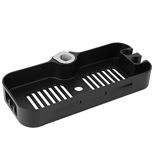 Aigid Duschstange Seifenschale, Duschablage ohne Bohren, Duschstange Tablett, schwarze Duschstange Lagerregal mit Duschkopfhalter Duschstange Tablett Badezimmerzubehör von Aigid