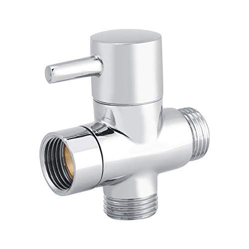 Aigid Shower Diverter, 3-Wege-T-Form-Umsteller Absperrventil Dusche Toilette Bidet Sprayer Wasseradapter Chrom Farbe von Aigid