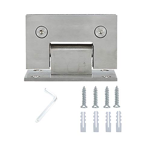 Duschtürscharnier - 90° Edelstahlscharnier 8-12mm Wandhalterung für Glastür Duschtürscharnier von Aigid
