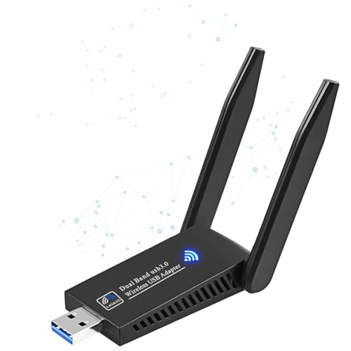 1300Mbit/s USB WLAN Stick Adapter Für PC USB WLAN Adapter 5GHz/2.4GHz High Gain Dual 5dBi Antennen WLAN Empfänger, MU-MIMO, WiFi Dongle, WPA2, WLAN Auf PC für Windows XP/11/10/8.1/8/7/Mac OS 1300Mbit/s USB WLAN Stick Adapter Für PC USB WLAN Adapter 5GHz/2.4GHz High Gain Dual 5dBi Antennen WLAN Empfänger, MU-MIMO, WiFi Dongle, WPA2, WLAN Auf PC für Windows XP/11/10/8.1/8/7/Mac OS von Aigital