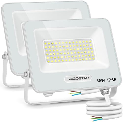 Aigostar 2er-Pack LED Strahler Außen 50W, 4500LM Superhell LED Fluter, IP65 Wasserdicht Außenstrahler, 6500K Kaltes Weiß Scheinwerfer Wandleuchtefür Garten, Innenhöfe, Garage, Hotel Aigostar 2er-Pack LED Strahler Außen 50W, 4500LM Superhell LED Fluter, IP65 Wasserdicht Außenstrahler, 6500K Kaltes Weiß Scheinwerfer Wandleuchtefür Garten, Innenhöfe, Garage, Hotel von Aigostar