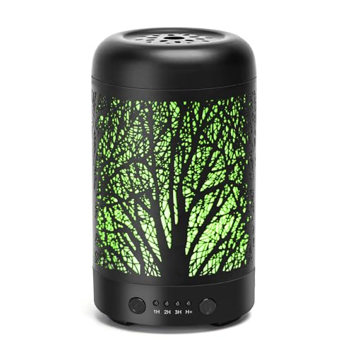 Aigostar Aroma Diffuser, Aromatherapie Diffusor für ätherische Öle,100 ml Ultraschall-Diffusor,7 Farben-Beleuchtung, Luftbefeuchter für Schlafzimmer/Büro/Yoga von Aigostar