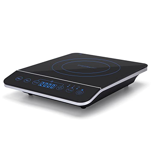 Aigostar Bluefire - Induktionskochfeld,10 Leistungsstufen, 200W-2000Watt, Temperaturbereich 60-240°C, LED Display, Schwarz von Aigostar