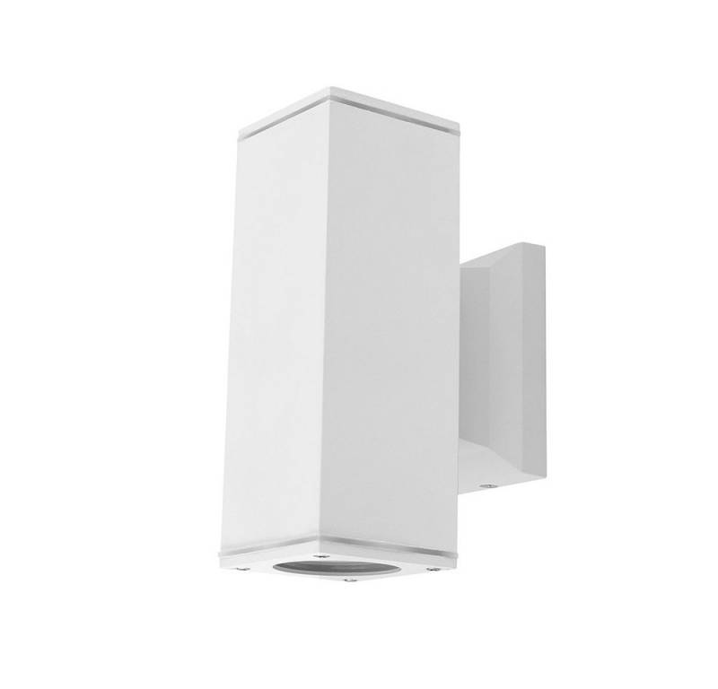 Aigostar Außen-Wandleuchte LED Wandleuchte Wandlampe Fassaden leuchte Eckig, weiß, 2 Flammig, Neutralweiß 4000K, IP65 von Aigostar
