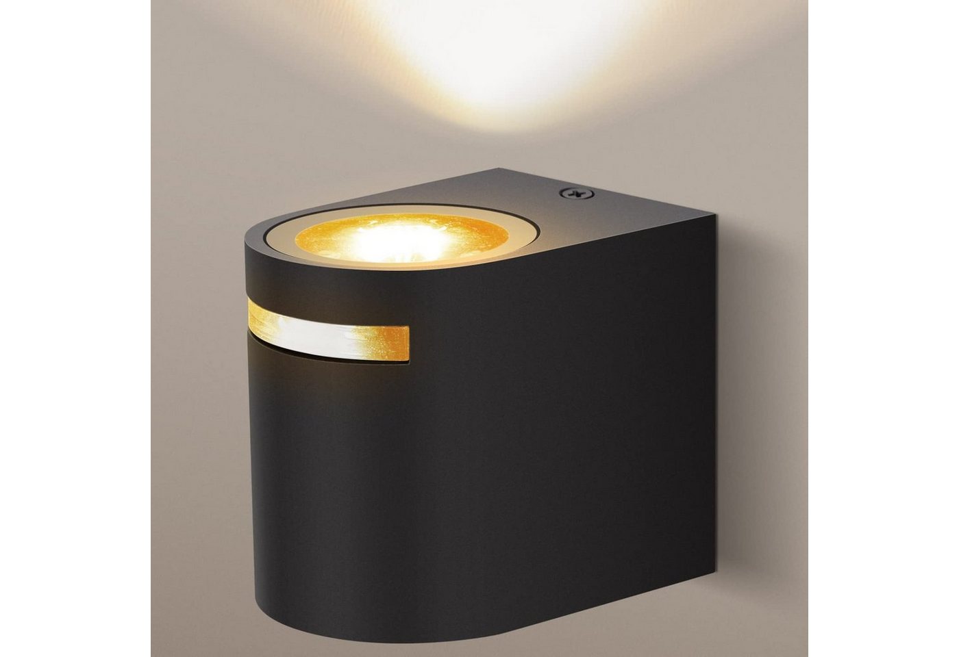Aigostar LED Außen-Wandleuchte LED Wandleuchte mit GU10 Fassung IP54 in schwarz, 1 Flammig, schwarz, Aluminium, IP54, Fassung: GU10 von Aigostar