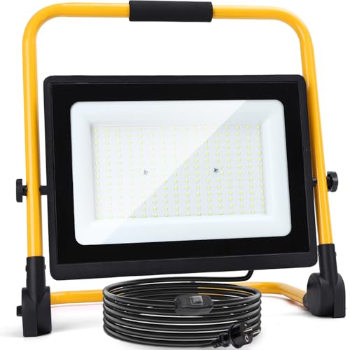 Aigostar LED Baustrahler 200W,18000LM,LED Arbeitsleuchte mit Stecker,4M Kabel mit Schalter,IP65 Wasserdicht Baustellenlampe,für Werkstatt oder Baustelle,Garage,6500K Aigostar LED Baustrahler 200W,18000LM,LED Arbeitsleuchte mit Stecker,4M Kabel mit Schalter,IP65 Wasserdicht Baustellenlampe,für Werkstatt oder Baustelle,Garage,6500K von Aigostar
