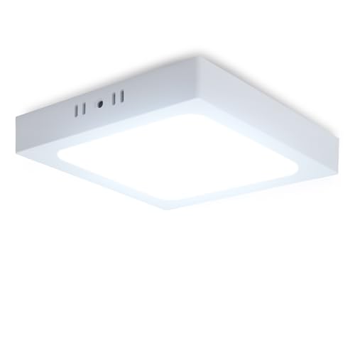 Aigostar LED Deckenleuchte 18W Deckenlampe， 6500K Kaltweiß 1530lm Badezimmer Lampe ideal für Badezimmer Balkon Flur Küche Wohnzimmer D226*H35mm von Aigostar