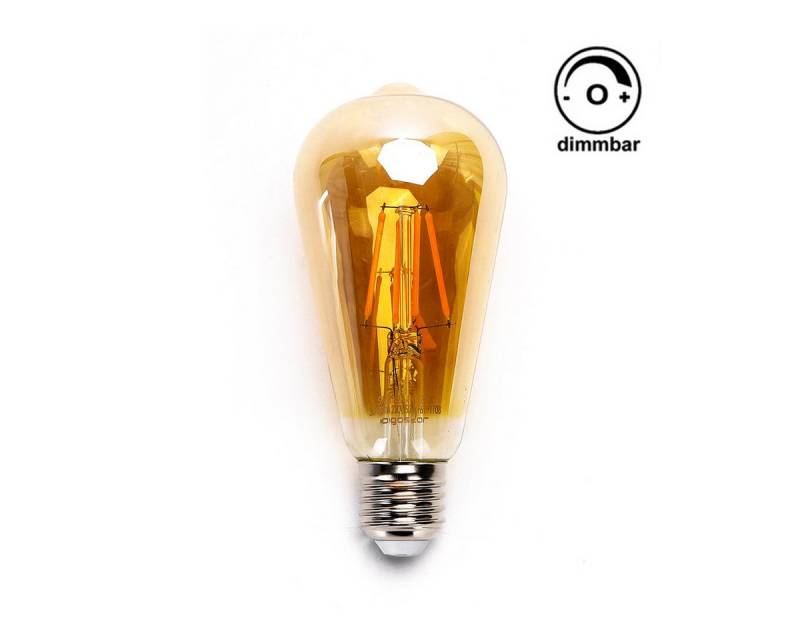 Aigostar LED-Leuchtmittel 4 bis 16 Watt ST64 E27 Filament Leuchtmittel Retro Nostalgie Glühbirne, Warmweiß, Kelvin von Aigostar
