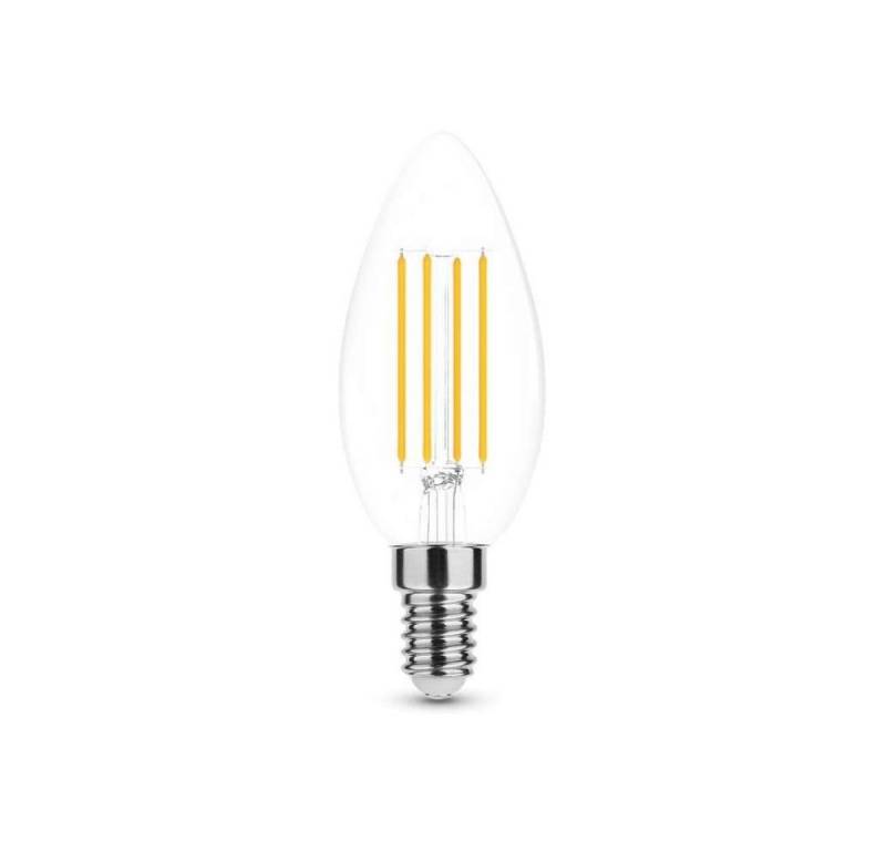 Aigostar LED-Leuchtmittel 4w LED Candle Filament Leuchtmittel klarglas E14 Sockel C35, 470 Lumen, 4w, 470 Lumen, Kaltweiß, Ø3,5 x 9,8 cm, Klarglas, C35, E14 von Aigostar
