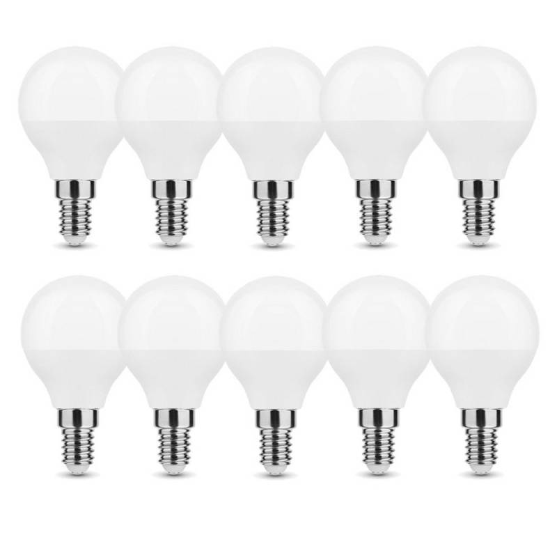 Aigostar LED-Leuchtmittel 6W E14 LED Lampe Birne Leuchtmittel Leuchte G45 Kugel Milchglas 500, 10 St., Neutralweiß, Mini Lampe Leuchte weißes licht 10er Set von Aigostar