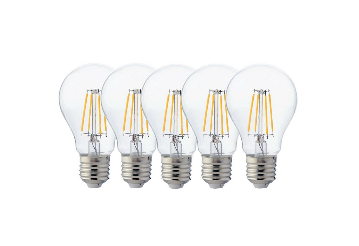 Aigostar LED-Leuchtmittel 8 W E27 Filament LED Leuchtmittel Birne A60 Form Clar glas kaltweiß, Neutralweiß, Standard Birnenform Edisongewinde 4000K Neutralweiß von Aigostar