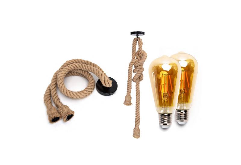 Aigostar LED-Leuchtmittel E27 Lampenfassungen Pendelleuchte Hängelampe Vintage Retro LED Leuchte, Nostalgie Retro Lampenfassung E27 inkl.6W LED Filament Leuchtmittel von Aigostar
