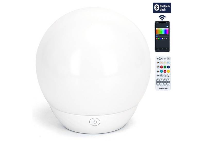 Aigostar LED Schreibtischlampe Mesh-Smart Nachttischlampe Touch dimmbar Bluetooth Nachtlicht, Mesh- Smart Nachttischlampe,Led Tischlampe RGB CCT von Aigostar