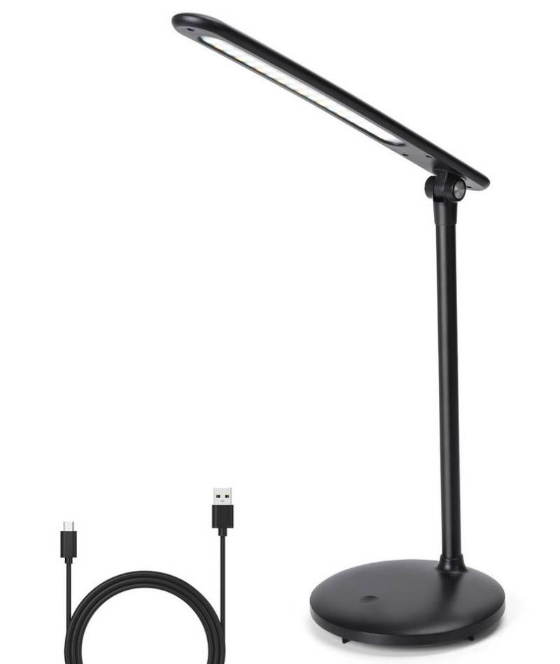 Aigostar LED Schreibtischlampe Schreibtischlampe faltbare aufladbarer akku 3 modi 5 helligkeitsstufen von Aigostar