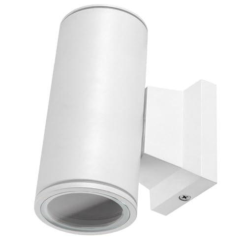 Aigostar LED Wandleuchte GU10 Aluminium Up Down Außenwandleuchte Wasserdicht Außenleuchte Außenlampe Wandspot für Innen und Außen， Weiß von Aigostar
