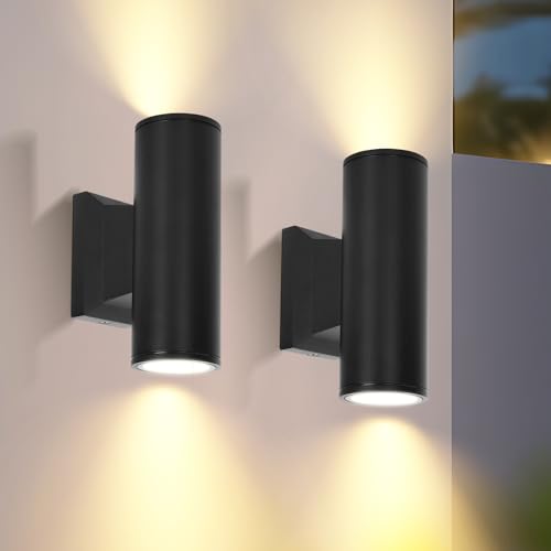 Aigostar LED Wandleuchte Innen/Aussen LED Wandlampe,IP65 Wasserdichte LED Außenwandleuchte,GU10 Wandleuchten für Wohnzimmer,Schlafzimmer,Terrasse,Garten,Flur,Balkon 2Stücke(Keine Glühbirne) von Aigostar