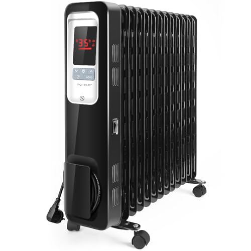 Aigostar Oil Monster 33JHH - 2500W Ölradiator Energiesparender, LCD Elektro Heizkörper mit 13 Rippen,4 Heizstufen,Thermostat, Fernbedienung,Überhitzungsschutz, Elektroradiator Elektro Heizung von Aigostar