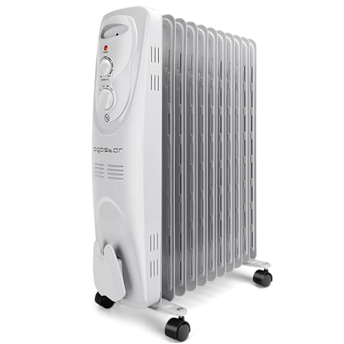 Aigostar Pangpang - 2300W Ölradiator energiesparend Heizkörper mit 11 Rippen, Radiatoren Elektrisch Heizung mit Thermostat, 3 Heizstufen, Elektroheizung Mobiler Ölgefüllte Heizkörper von Aigostar