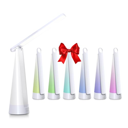 Aigostar Rainbow - LED Nachtlampe, 2 Modi (warmes Licht 4000K & RGB), unabhängige Touch-Steuerung, tragbar dimmbar, 110 Grad Falz, RGB Farbumschlag für Kinderzimmer, Wohnzimmer, Lese- und Campingplatz von Aigostar