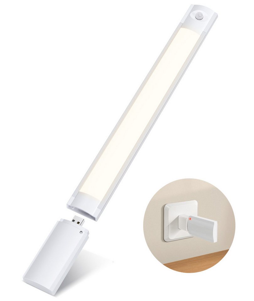 Aigostar Schrankleuchte LED Schranklicht USB Wiederaufladbar Nachtlicht 4000K von Aigostar