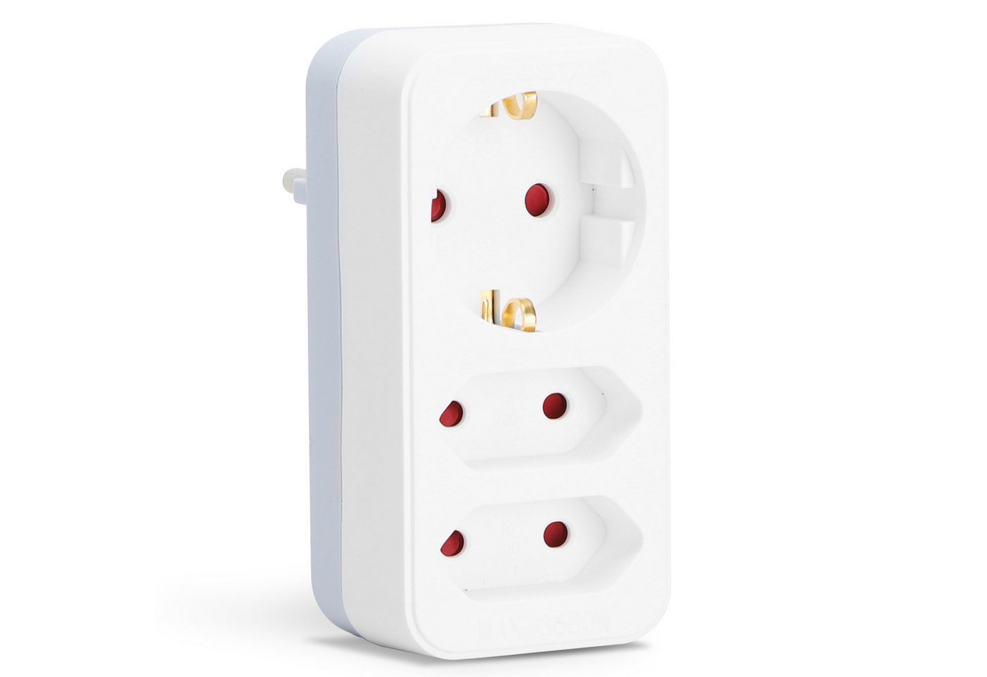Aigostar Steckdosenadapter 3-fach Mehrfachsteckdose Tragbar für Steckdose Mehrfachsteckdose Aigostar Steckdosenadapter 3-fach Mehrfachsteckdose Tragbar für Steckdose Mehrfachsteckdose von Aigostar