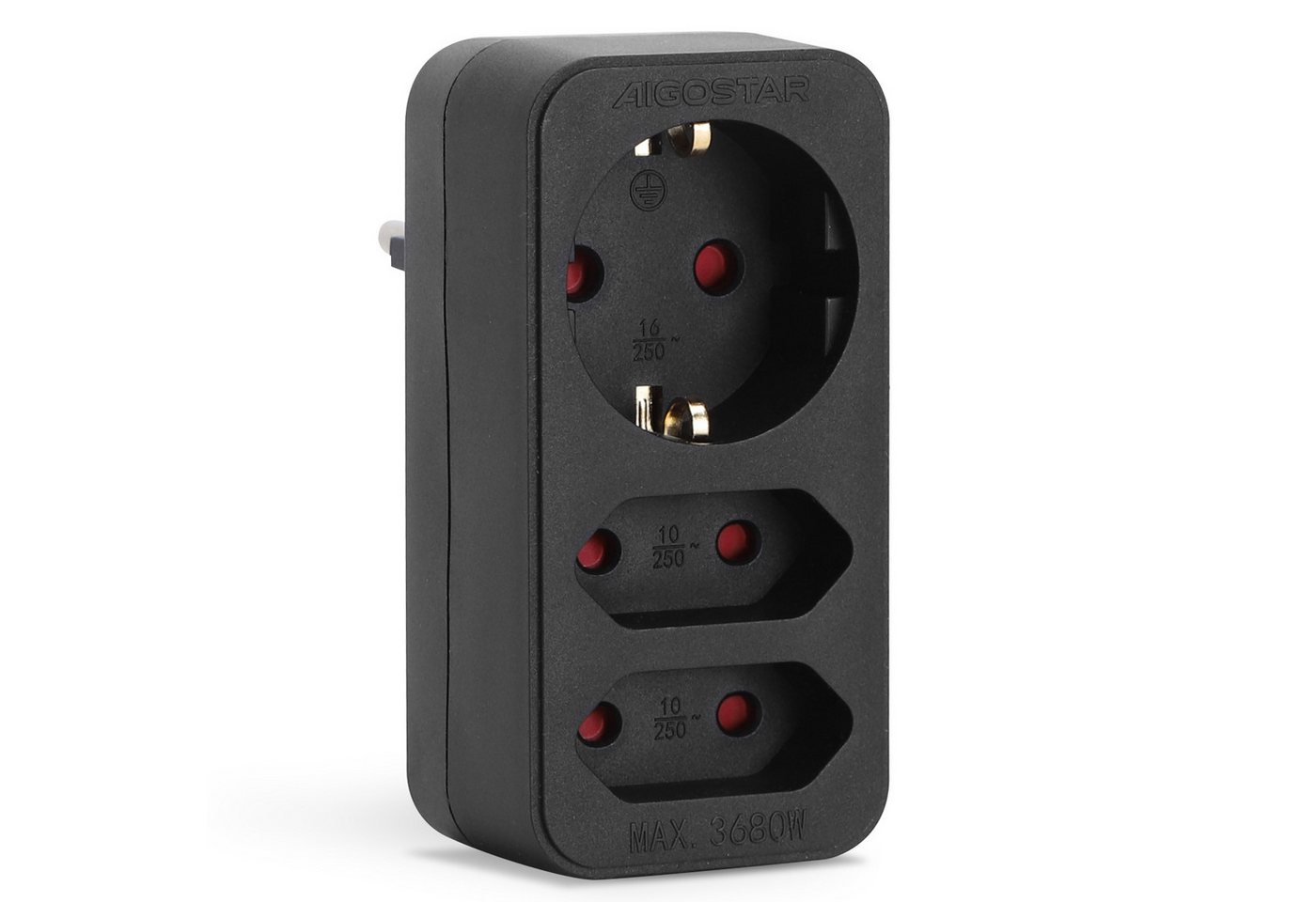 Aigostar Steckdosenadapter 3-fach Mehrfachsteckdose Tragbar für Steckdose Mehrfachsteckdose Aigostar Steckdosenadapter 3-fach Mehrfachsteckdose Tragbar für Steckdose Mehrfachsteckdose von Aigostar