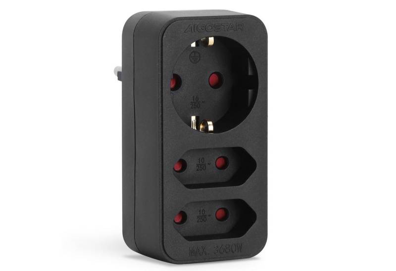Aigostar Steckdosenadapter 3-fach Mehrfachsteckdose Tragbar für Steckdose Mehrfachsteckdose Aigostar Steckdosenadapter 3-fach Mehrfachsteckdose Tragbar für Steckdose Mehrfachsteckdose von Aigostar