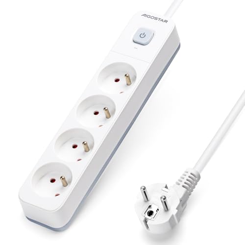 Aigostar Steckdosenleiste 4 fach mit Schalter, Mehrfachsteckdosemit 3 m Kabel Aigostar Steckdosenleiste 4 fach mit Schalter, Mehrfachsteckdosemit 3 m Kabel von Aigostar