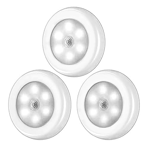 AIGUOZER LED-Nachtlicht mit Bewegungssensoren 3 Stück,Nachtlicht, LED-Sensorlicht,Schranklicht, Flur, Schlafzimmer-LED-Bewegungsmelder automatisch ein- und ausschalten von Aiguozer