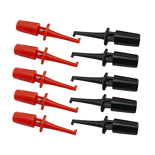 Aihasd 10PCS 1.7'' Multimeter Lead Wire Kit Test Hook Clip Grabbers Test Probe SMT/SMD IC D20 Cable Welding von Aihasd