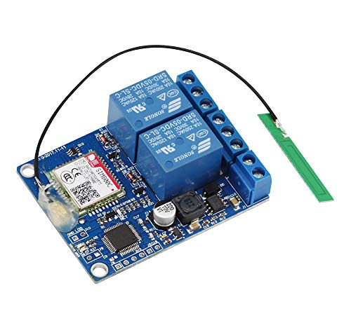 Aihasd 2 Kanal Relaismodul SMS GSM Fernbedienung Schalter SIM800C STM32F103CBT6 f¨¹r Gew?chshaus-Sauerstoffpumpe von Aihasd
