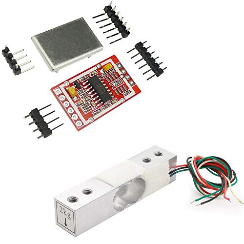 Aihasd 2KG Digitale Wägezelle Gewichtssensor Tragbar Elektronische Küchenwaage + HX711 AD Wägesensoren Wägemodul Metallschild Für Arduino von Aihasd