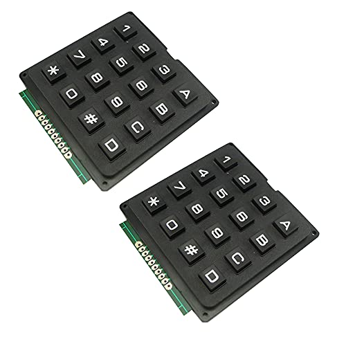 Aihasd 2PCS Mikrocontroller-Matrix-Tastatur Tastaturmodul 16 Schlüssel Plastikschlüssel-Schalter Industrie Eine Tastatur Controller von Aihasd
