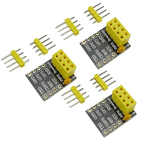 Aihasd 3PCS ESP8266 ESP-01 ESP01S Breakout Board Breadboard Adapter UART PCB für Serial WiFi Transceiver Netzwerk Aihasd 3PCS ESP8266 ESP-01 ESP01S Breakout Board Breadboard Adapter UART PCB für Serial WiFi Transceiver Netzwerk von Aihasd