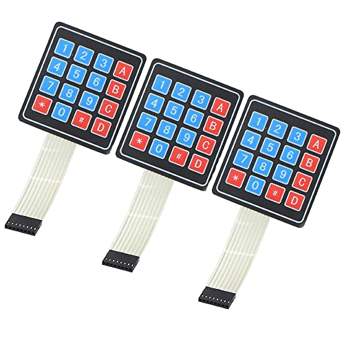 Aihasd 3PCS 4x4 Matrix Array 16 Tasten Tastatur Folientastatur für Arduino Aihasd 3PCS 4x4 Matrix Array 16 Tasten Tastatur Folientastatur für Arduino von Aihasd