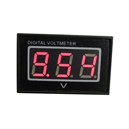 Aihasd Waterproof DC 2.5-30V Digital Voltmeter Voltage Display Monitor Meter Auto Gauge Small Red LED Panel Meter von Aihasd