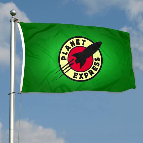 Futurama Planet Express Flagge, Banner, 90 x 150 cm, Gartenhaus-Flagge, Banner, Dekoration von Aihccy
