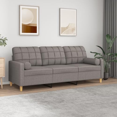 Aiious 180 cm 3-Sitzer-Sofa in Taupe mit Zierkissen: Modernes Design f¨¹r gem¨¹tliches Entspannen Aiious 180 cm 3-Sitzer-Sofa in Taupe mit Zierkissen: Modernes Design f¨¹r gem¨¹tliches Entspannen von Aiious