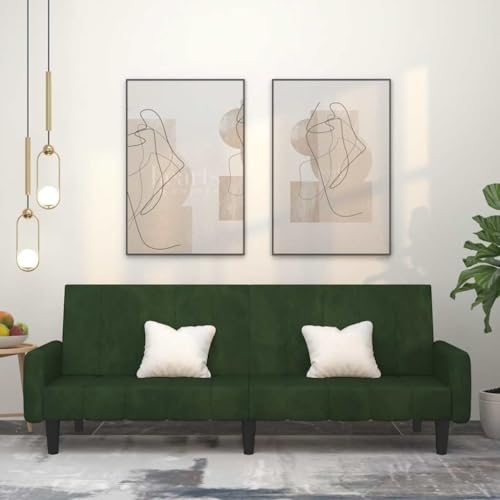 Aiious 2-Sitzer Dunkelgr¨¹n Samt Schlafsofa - 2-in-1 Funktion, Komfortabler Samtbezug, Ideal f¨¹r ¨¹bernachtungsg?ste Aiious 2-Sitzer Dunkelgr¨¹n Samt Schlafsofa - 2-in-1 Funktion, Komfortabler Samtbezug, Ideal f¨¹r ¨¹bernachtungsg?ste von Aiious