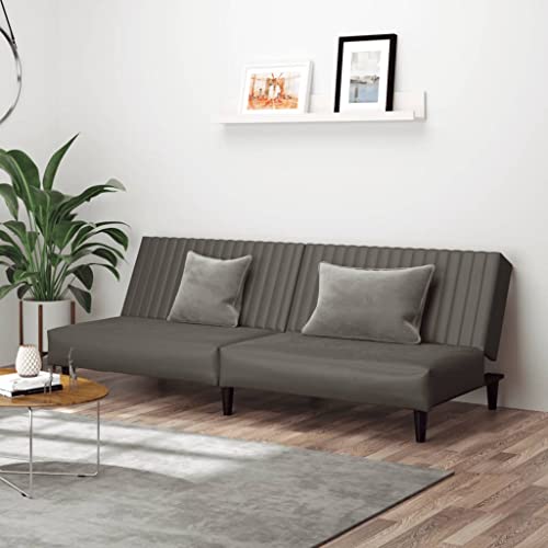 Aiious 2-Sitzer Schlafsofa in Grauem Kunstleder - 2-in-1-Funktion f¨¹r ¨¹bernachtungsg?ste und bequemes Sitzen Aiious 2-Sitzer Schlafsofa in Grauem Kunstleder - 2-in-1-Funktion f¨¹r ¨¹bernachtungsg?ste und bequemes Sitzen von Aiious