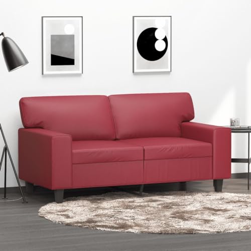 Aiious 2-Sitzer-Sofa Weinrot 120 cm Kunstleder - Bequem f¨¹r Plaudern und Entspannen Aiious 2-Sitzer-Sofa Weinrot 120 cm Kunstleder - Bequem f¨¹r Plaudern und Entspannen von Aiious