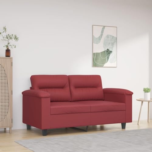 Aiious 2-Sitzer-Sofa Weinrot 120 cm: Langlebiges Kunstleder, Robustes Gestell, Bequem f¨¹r Entspannung Aiious 2-Sitzer-Sofa Weinrot 120 cm: Langlebiges Kunstleder, Robustes Gestell, Bequem f¨¹r Entspannung von Aiious