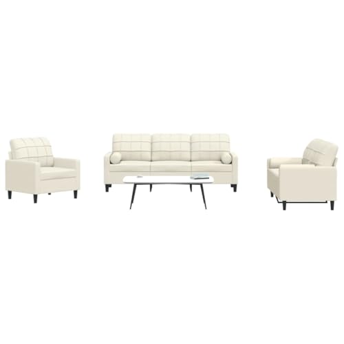 Aiious 3-Sitzer Sofagarnitur in Creme Samt - Ideal zum Entspannen und Fernsehen Aiious 3-Sitzer Sofagarnitur in Creme Samt - Ideal zum Entspannen und Fernsehen von Aiious