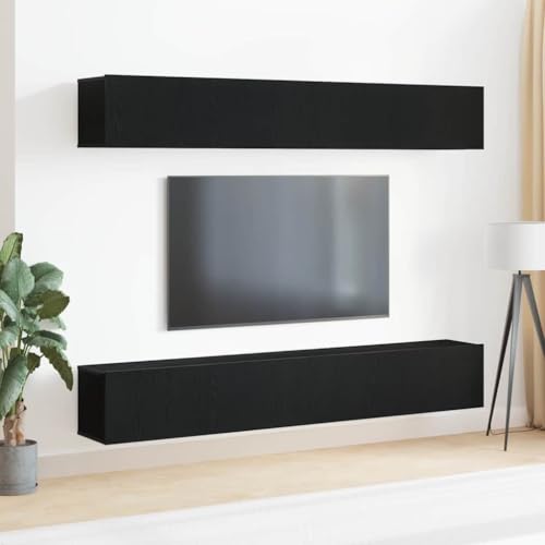 Aiious Modernes TV-Lowboard aus schwarzer Eiche mit viel Stauraum, wandmontierbar, Elegantes Design f¨¹r Wohnzimmer, ideal f¨¹r Medienorganisation und dekorative Elemente, robuste Holzkonstruktion Aiious Modernes TV-Lowboard aus schwarzer Eiche mit viel Stauraum, wandmontierbar, Elegantes Design f¨¹r Wohnzimmer, ideal f¨¹r Medienorganisation und dekorative Elemente, robuste Holzkonstruktion von Aiious