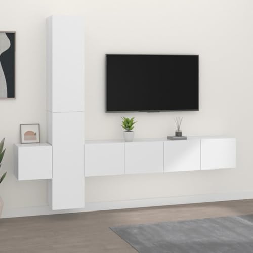Aiious Modernes TV-Regal Set aus Holzwerkstoff mit Stauraum f¨¹r DVDs und Zeitschriften Wandmontage ohne Bodenplatzeinbezug f¨¹r EIN aufger?umtes Wohnzimmer Aiious Modernes TV-Regal Set aus Holzwerkstoff mit Stauraum f¨¹r DVDs und Zeitschriften Wandmontage ohne Bodenplatzeinbezug f¨¹r EIN aufger?umtes Wohnzimmer von Aiious