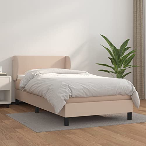 Aiious Boxspringbett Matratze Cappuccino-Braun 100x200cm Kunstleder Aiious Boxspringbett Matratze Cappuccino-Braun 100x200cm Kunstleder von Aiious