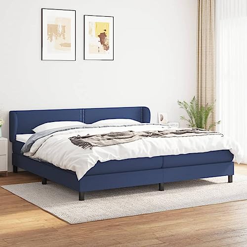 Aiious Boxspringbett mit Matratze Blau 200x200 cm Stoff Aiious Boxspringbett mit Matratze Blau 200x200 cm Stoff von Aiious