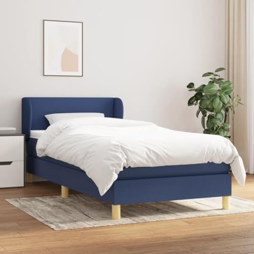 Aiious Boxspringbett mit Matratze Blau 80x200 cm Stoff Aiious Boxspringbett mit Matratze Blau 80x200 cm Stoff von Aiious